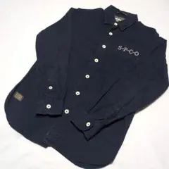 古着　【SURPLUS サープラス】 長袖シャツ　Lサイズ ネイビー
