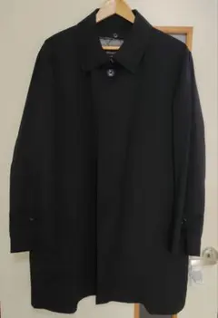 BELLUMORE ブラック ステンカラーコート　ベルモーレ　Lサイズ　ビジネス