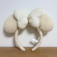 ディズニー カチューシャ ミニー 白 もこもこ