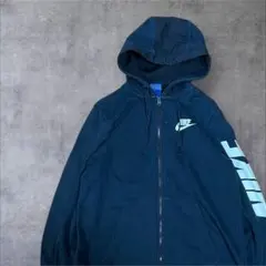 00s ナイキ NIKE ネイビー フルジップ パーカー M フーディー