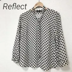 Reflect リフレクト　ドット柄　ボウタイリボン　ブラウス