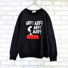 PEANUTS ピーナッツ　SNOOPY スヌーピー　トレーナー　黒　M