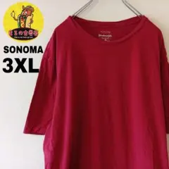 USA古着 SONOMA　無地Tシャツ3XL　レッドのサムネイル