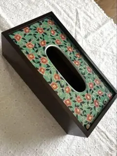 【有田焼】陶器 木製ティッシュボックス 未使用品