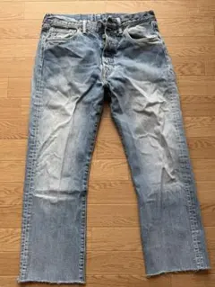 リーバイス　カットオフデニム　w33 l32 ダメージ　色落ち　一点もの