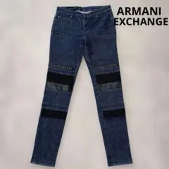 ARMANI EXCHANGE ストレートデニム ×黒革デザイン 24のサムネイル