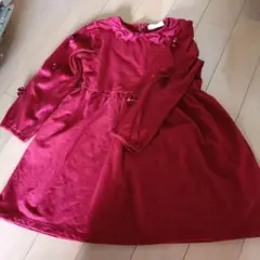 美品 キャサリンコテージ ボルドー ワンピース 130cm 長袖 お出かけ