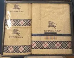 BURBERRY タオルセットフェイスタオル バスタオル ロゴ刺繍 チェック柄
