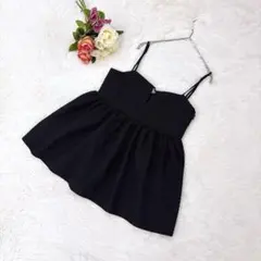 美品✨ラコレ（M）ブラカットフクレジャガードキャミ ビスチェ バックオープン黒のサムネイル