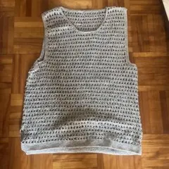 編み物デザイン ノースリーブニットベスト