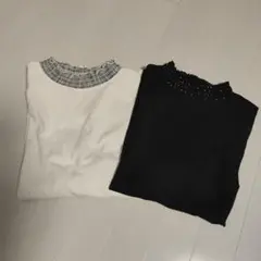 studio CLIP　アソート襟シャーリングプルオーバー　M　2枚セット