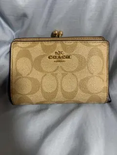 COACH 二つ折り財布 シグネチャー がま口