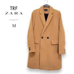 【ZARA ザラ】ダブルブレスト ウール チェスター コート キャメル M