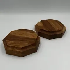 八角形 木製飾り台 No.④小物ディスプレイ・花台・台座・2点セットです