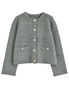 Re:EDIT リエディ 起毛ニットゴールドボタンショートコート