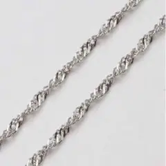 未使用プラチナ Pt850 ツイストチェーン ブレスレット 18cm