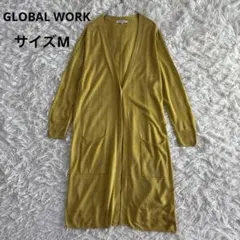 グローバルワークス　GLOBAL WORK カーディガン　ロング　黄色　Mのサムネイル