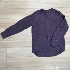 GLOBALWORK 長袖シャツ　メンズ　パープル　M