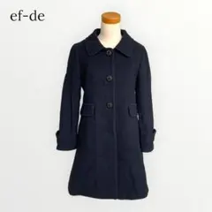 【エフデ】 コート ブラック Aライン 丸襟 上品 秋冬のサムネイル