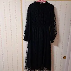 大幅値下げ！　ハンブルバイパラビオン　ドット柄　チュール　ワンピース　ブラック