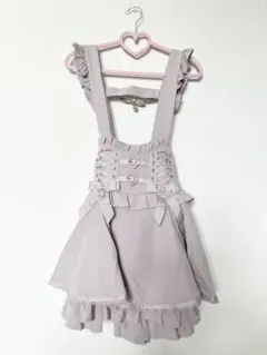 LIZLISA ❤︎サスペンダー付きティアードスカパン ピンク タグ付き