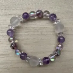 パワーストーン ブレスレット 2個セット ピンク系 パープル系