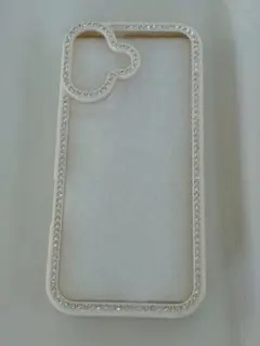 iPhone17クリアスマホケース ラインストーン ホワイト 白 SHEIN