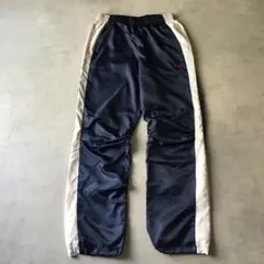PUMA プーマ ナイロンパンツ　ジャージ　ネイビー　ピンクロゴ　シャカシャカ