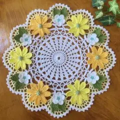 グラデーションの薔薇ドイリー 25cm - メルカリ