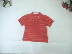 102150 ルコックスポルティフ　ポロシャツ　赤ｘ白ボーダー　Ｍ