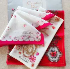 新品未使用❁クリスチャンディオール❁ハンカチ3枚セット②