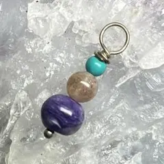 ✨チャロアイト＆サンストーン＆ターコイズ✨　PT 世界三大ヒーリングストーン