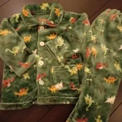 恐竜柄　もこもこ　フリースパジャマ 90cm