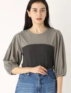 OPAQUE.CLIP ビスチェ風ドッキングカットソー