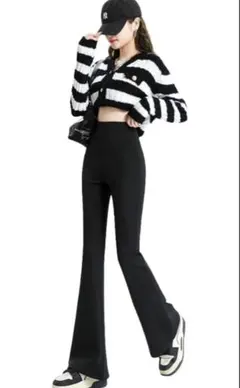 VEIMIA 裏起毛フレアレギンス ロング丈M 未使用