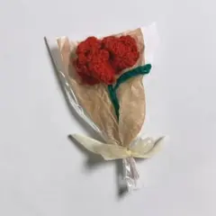 毛糸の赤い花束のサムネイル