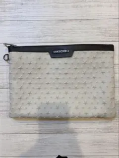 Jimmy choo クラッチバッグ シルバー - メルカリ