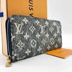 ⭐️ 極美品 ルイ・ヴィトン デニム ジッピーウォレット 長財布 ブラック 鑑定済 ルイヴィトンジッピーウォレット NIGOコラボ 14146 ブルー メンズ