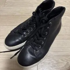 ポロラルフローレン 本革 レザー 黒 ブラック 24cm