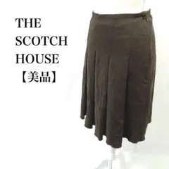 【美品】 THE SCOTCH HOUSE 大人可愛い ギャザーフレアスカートのサムネイル