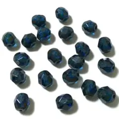 チェコビーズ★ＦＰラウンド６ｍｍ★カプリブルーインパスト★２０個【B3758】