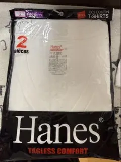 Hanes 半袖V首シャツ LLサイズ 2枚組 ホワイト