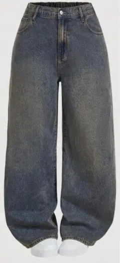 韓国系 Y2K ダークブルーワイドレッグデニムパンツ お値下げ交渉検討致します！