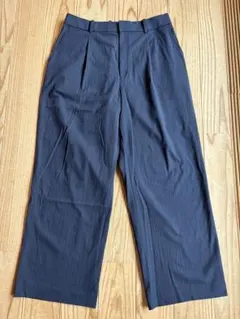 UNIQLO（ユニクロ）タックワイドパンツ（ピンストライプ） XLサイズ