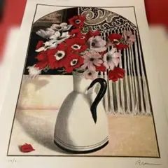 マティス/木蓮の花のある静物、希少な額装用・名画、画歴付、新品額装