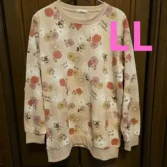 Disney ミニーマウス フラワープリント トレーナー