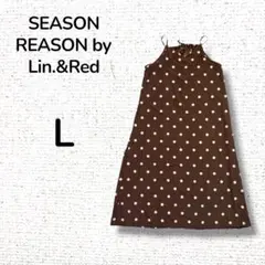 【L】SEASON REASON by Lin.&Red ドット柄キャミワンピ