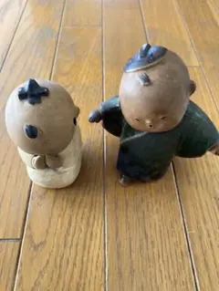 陶器 人形 置物 2体セット