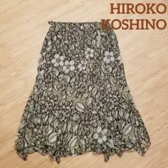 HIROKO KOSHINO コシノヒロコ ロングフレアスカート 花柄 フラワーのサムネイル
