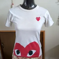 コムデギャルソンプレイ　ハート刺繍 Tシャツ 半袖